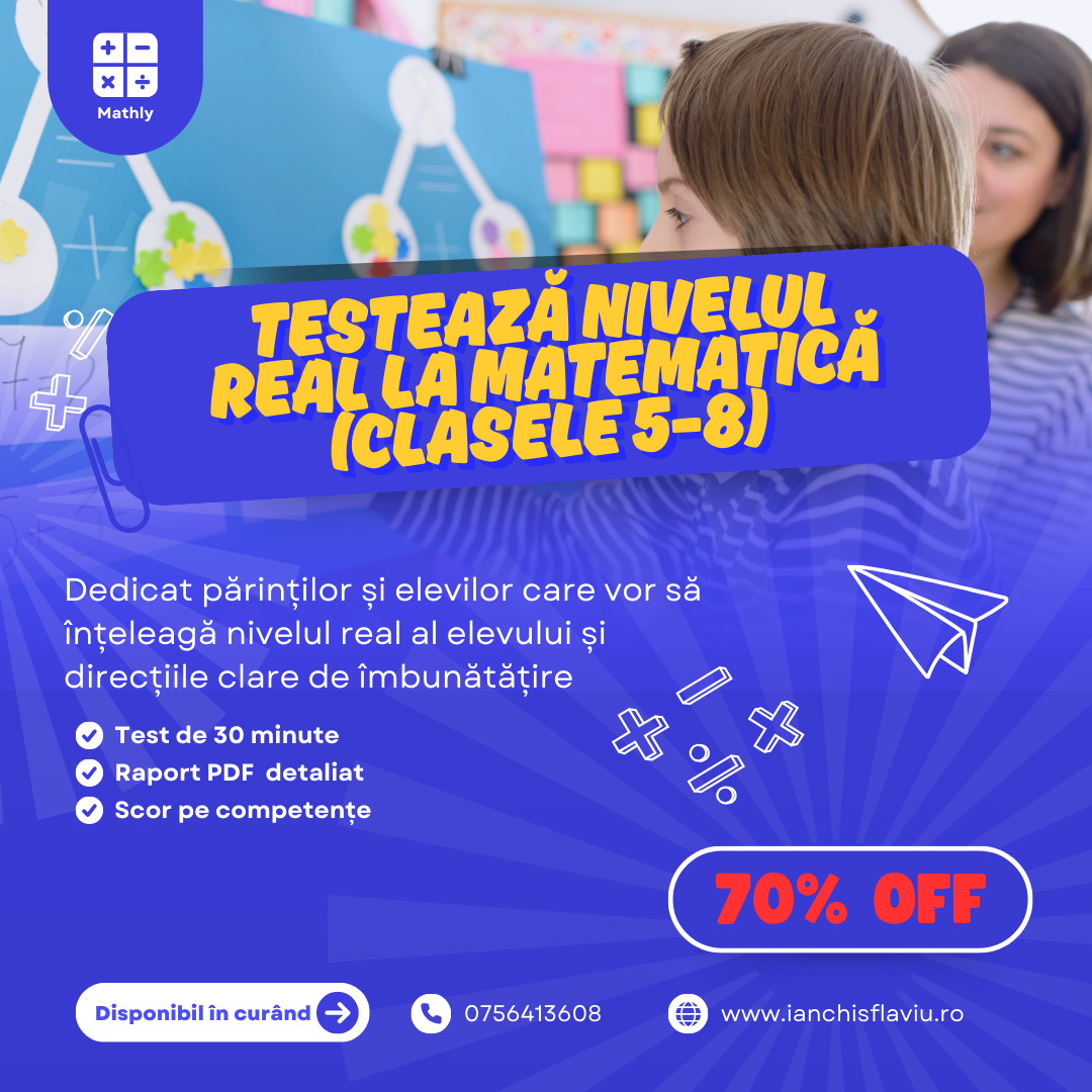 Test consultanță nivel real elev